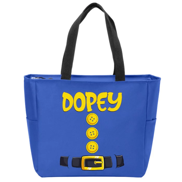 Dopey Halloween Dwarf Costume Color Matching Zip Tote Bag