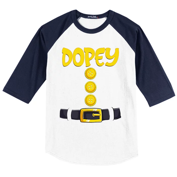 Dopey Halloween Dwarf Costume Color Matching Baseball Sleeve Shirt