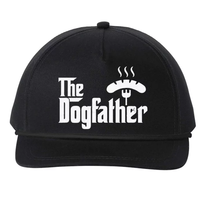 Dogfather Hot Dog Papa Bbq Grilling Grill Daddy Snapback Five-Panel Rope Hat