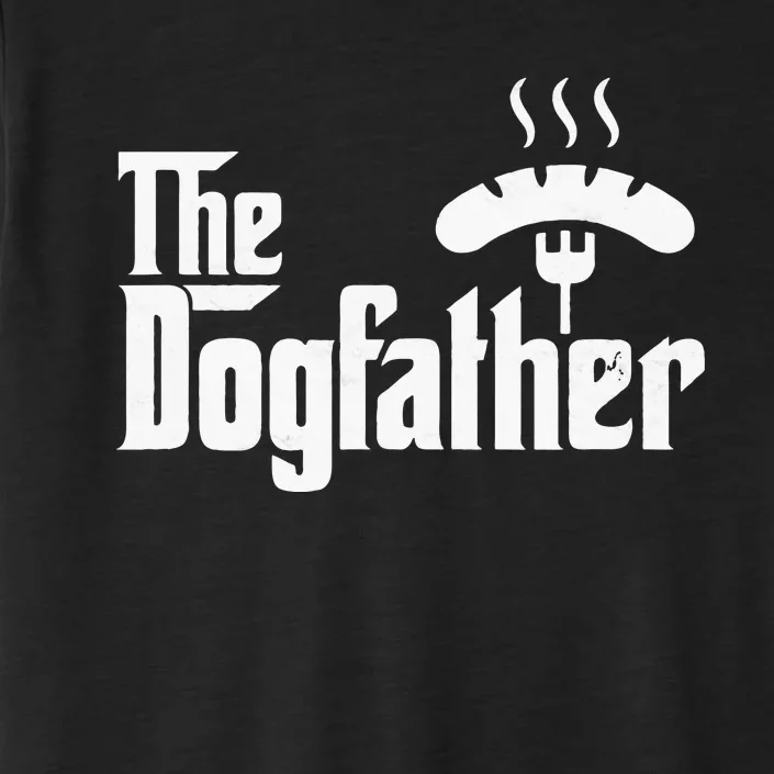 Dogfather Hot Dog Papa Bbq Grilling Grill Daddy ChromaSoft Performance T-Shirt