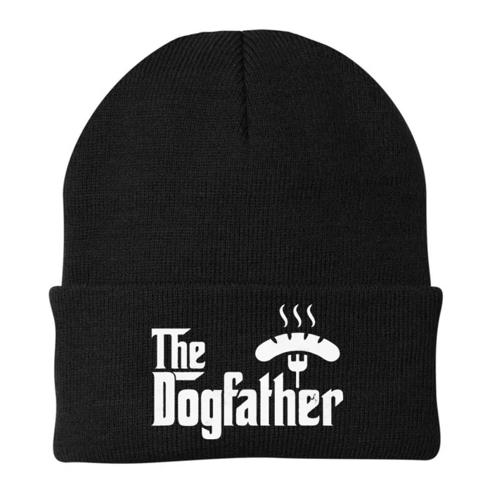 Dogfather Hot Dog Papa Bbq Grilling Grill Daddy Knit Cap Winter Beanie