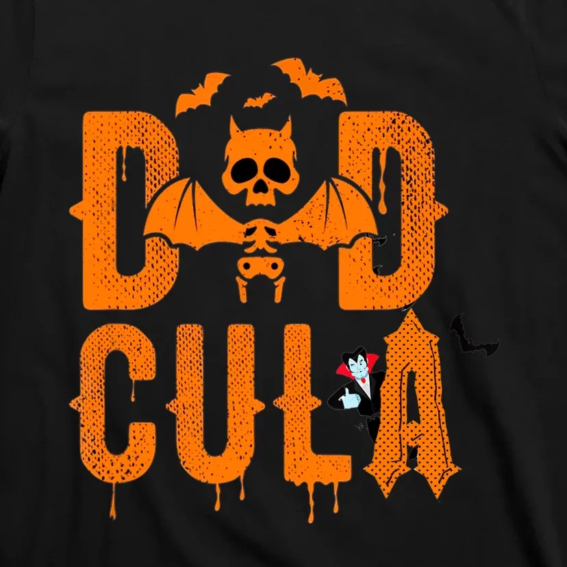 Dad Halloween Dracula Costume Funny Dadcula Man Gift T-Shirt