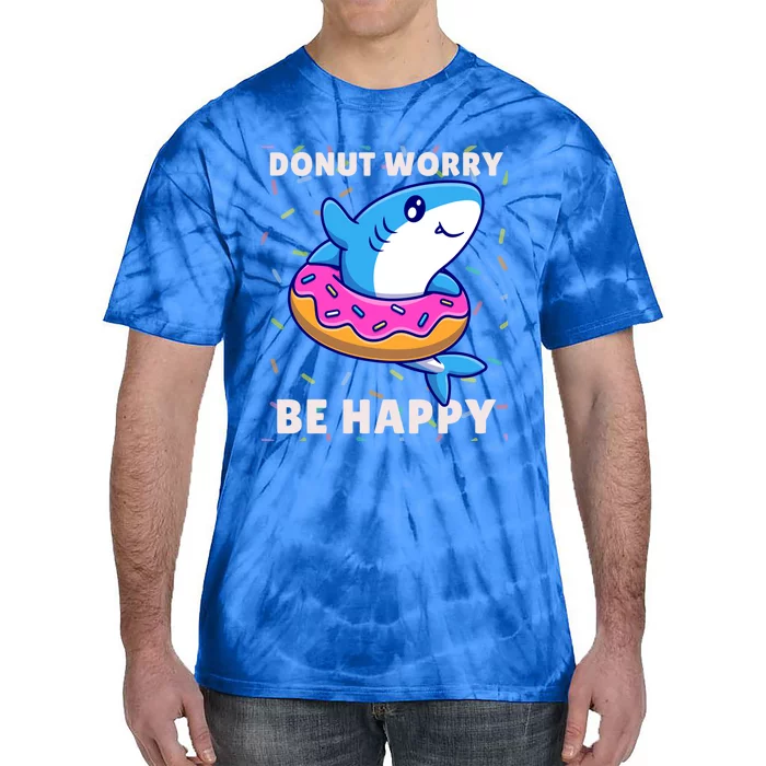 Donut Humor Donut Worry Shark Donuts Funny Donut Doughnut Cool Gift Tie-Dye T-Shirt