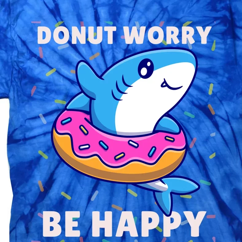 Donut Humor Donut Worry Shark Donuts Funny Donut Doughnut Cool Gift Tie-Dye T-Shirt