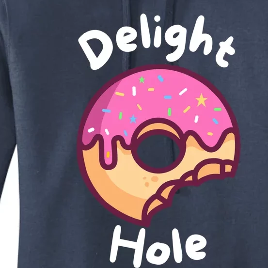 Delight Hole Donut Sprinkles Doughnut Fried Dough Sweet Funny Gift Women's Pullover Hoodie