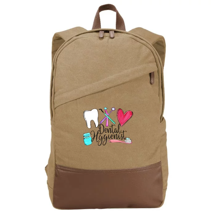 Dental Hygienist Dentist Tools Dental Life Dental Tooth Gift Cotton Canvas Backpack