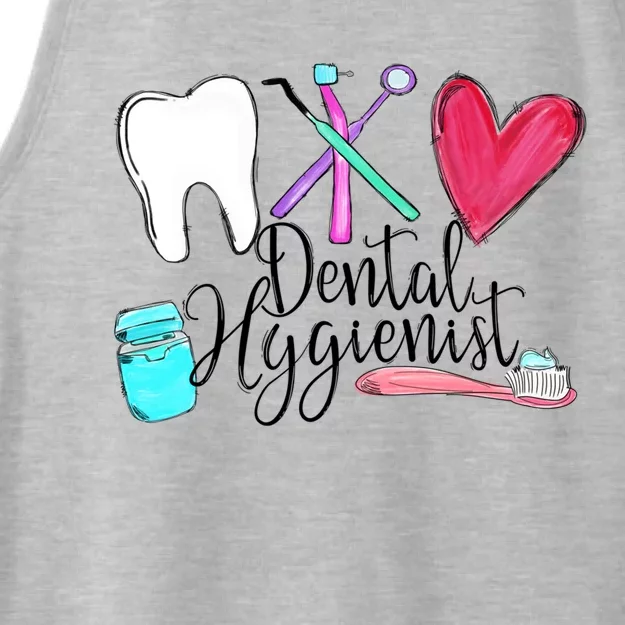 Dental Hygienist Dentist Tools Dental Life Dental Tooth Gift Ladies Tri-Blend Wicking Tank