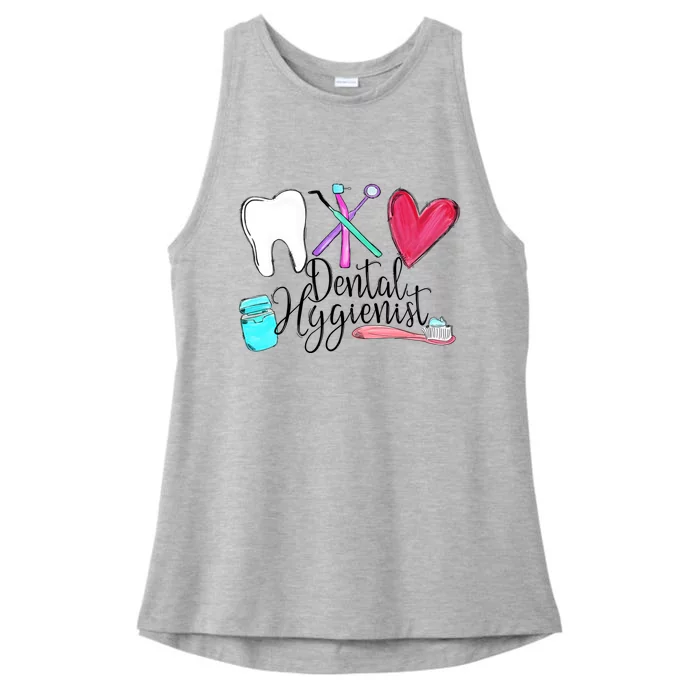 Dental Hygienist Dentist Tools Dental Life Dental Tooth Gift Ladies Tri-Blend Wicking Tank