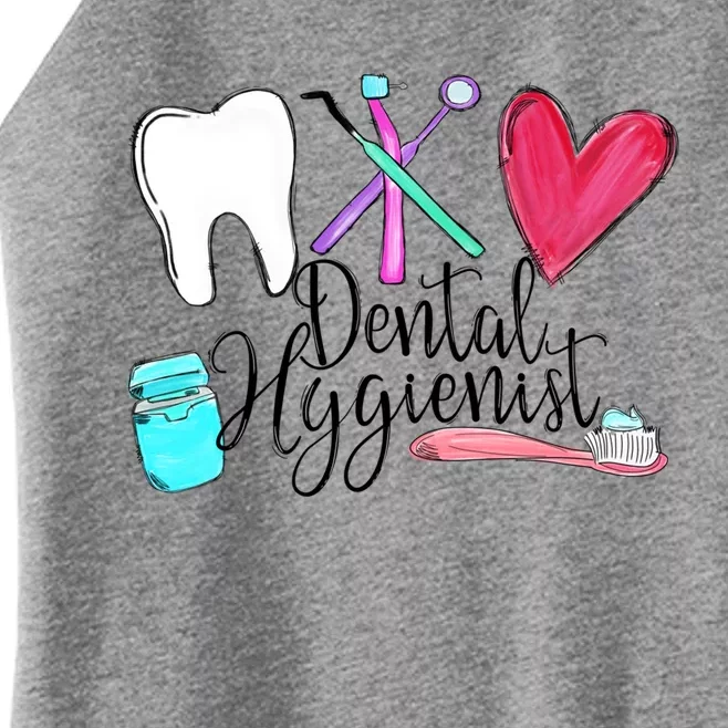 Dental Hygienist Dentist Tools Dental Life Dental Tooth Gift Women’s Perfect Tri Rocker Tank