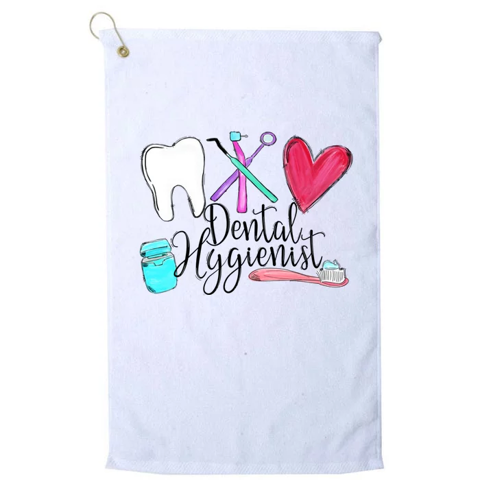 Dental Hygienist Dentist Tools Dental Life Dental Tooth Gift Platinum Collection Golf Towel