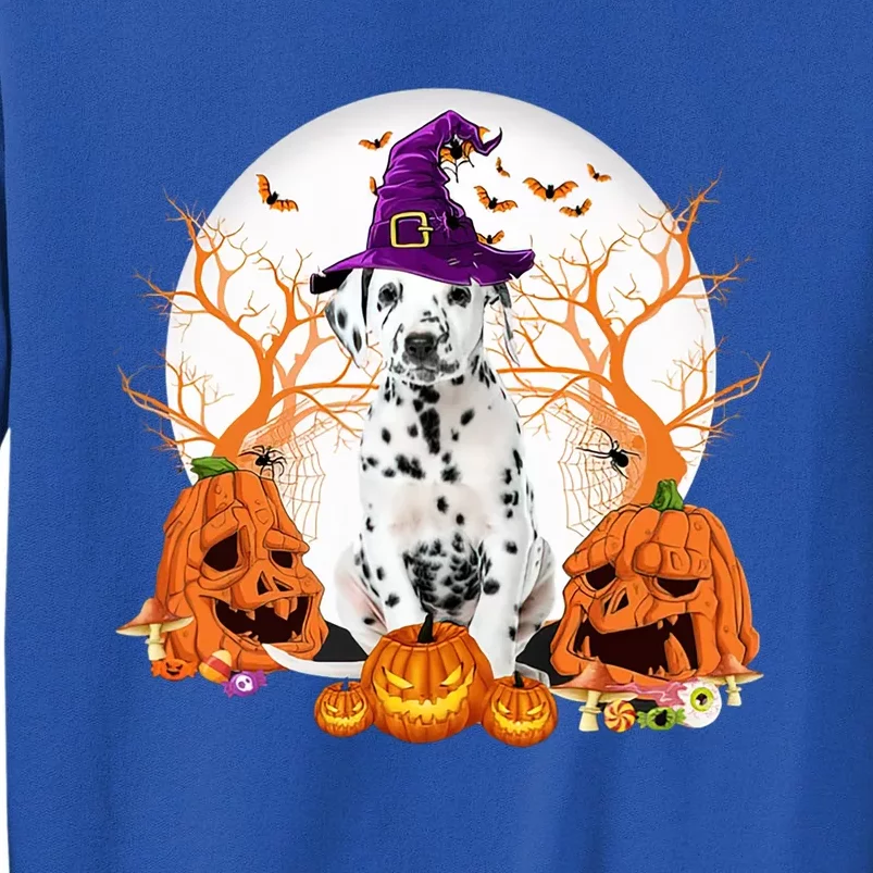 Dog Halloween Dalmatian Dog Jack O Lantern Pumpkin Gift Sweatshirt