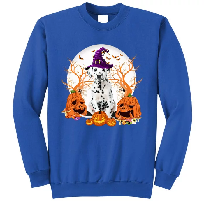 Dog Halloween Dalmatian Dog Jack O Lantern Pumpkin Gift Sweatshirt