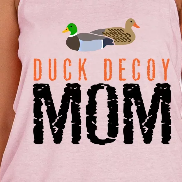 Duck Hunting Duck Decoy Mom Gift Women's Knotted Racerback Tank