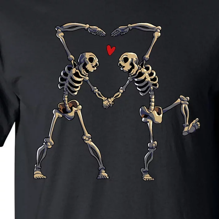 Dance Halloween Dancing Skeleton Heart Tall T-Shirt