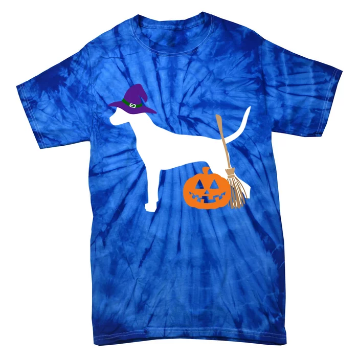 Dalmatian Halloween Dog Wearing Witch Hat Gift Tie-Dye T-Shirt