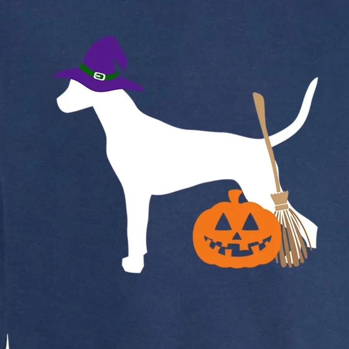 Dalmatian Halloween Dog Wearing Witch Hat Gift Garment-Dyed Sweatshirt