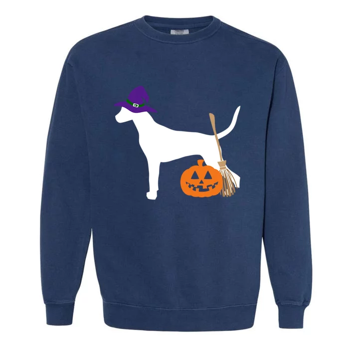 Dalmatian Halloween Dog Wearing Witch Hat Gift Garment-Dyed Sweatshirt