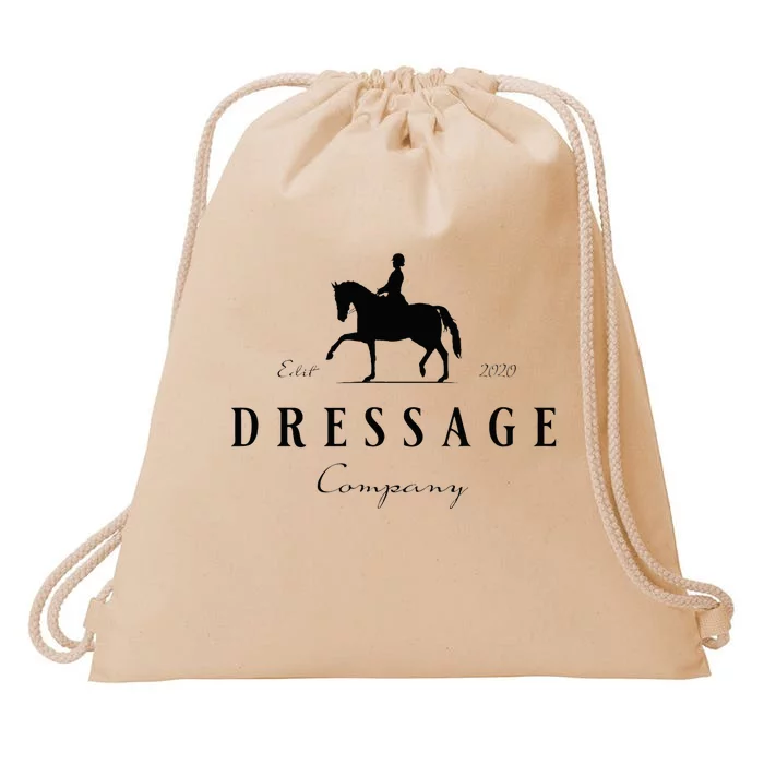 Dressage Horse Dressage Rider Drawstring Bag