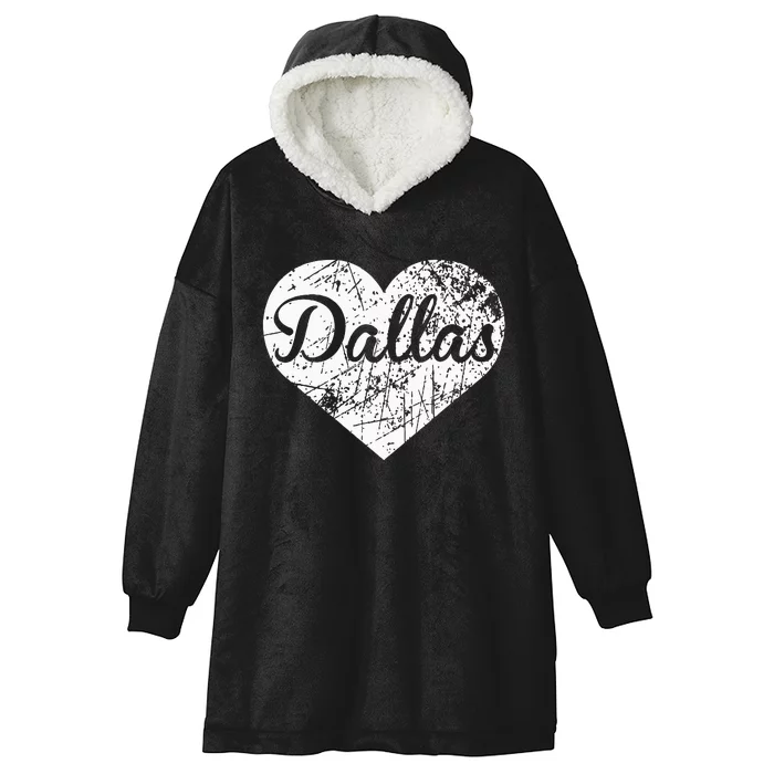 Dallas Heart Hooded Wearable Blanket