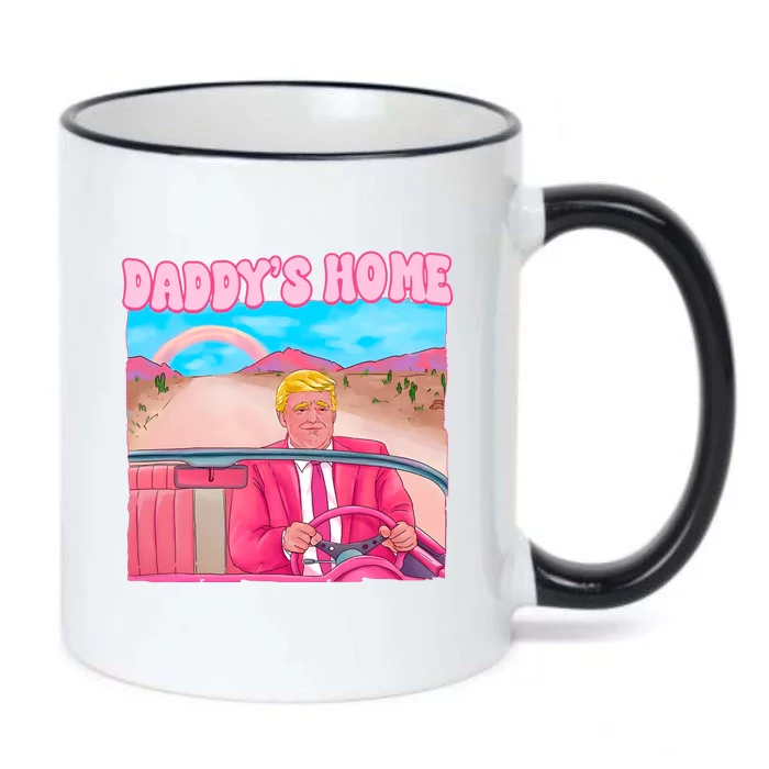 Daddys Home Donald Trump Pink Black Color Changing Mug