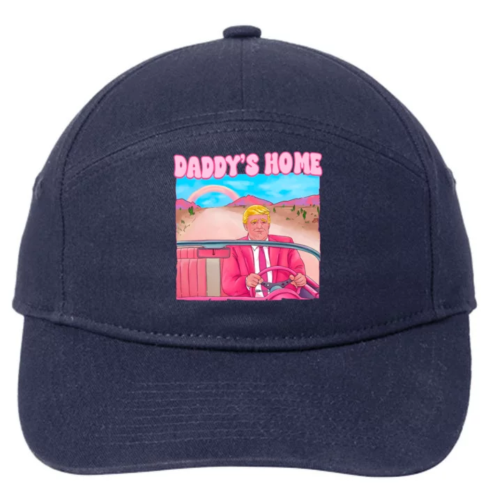 Daddys Home Donald Trump Pink 7-Panel Snapback Hat