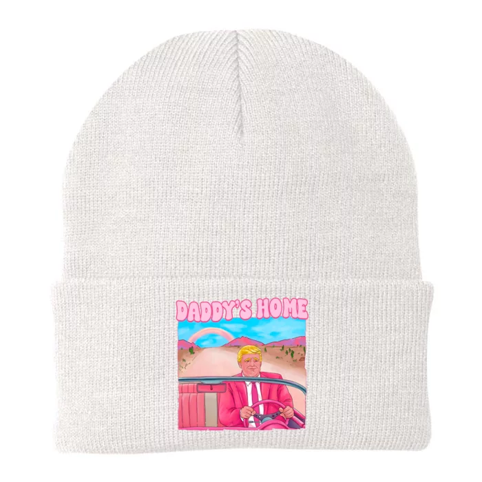 Daddys Home Donald Trump Pink Knit Cap Winter Beanie