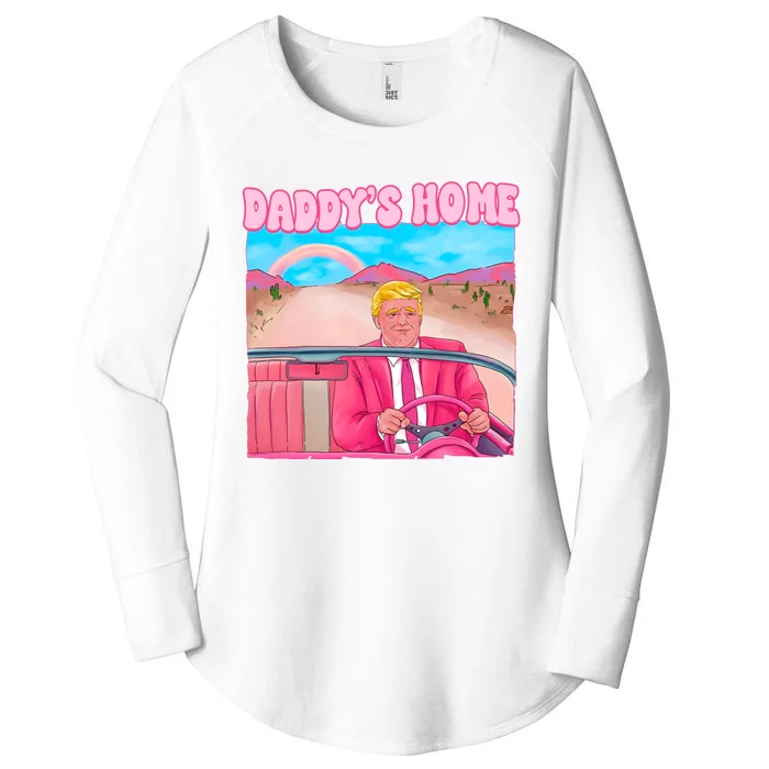 Daddys Home Donald Trump Pink Women's Perfect Tri Tunic Long Sleeve Shirt