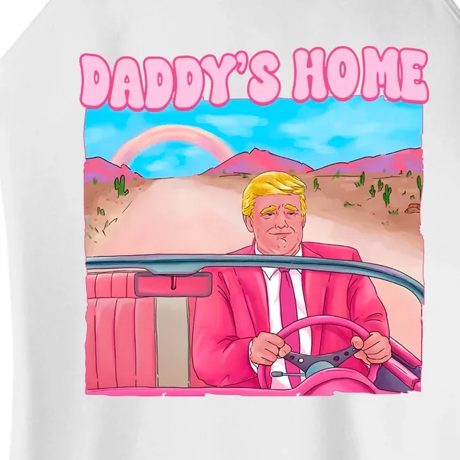 Daddys Home Donald Trump Pink Women’s Perfect Tri Rocker Tank