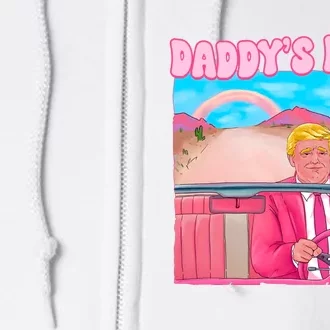 Daddys Home Donald Trump Pink Full Zip Hoodie