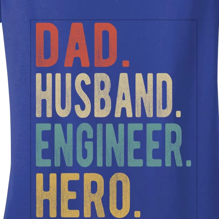 Dad Husband Engineer Hero Gift Women's V-Neck T-Shirt