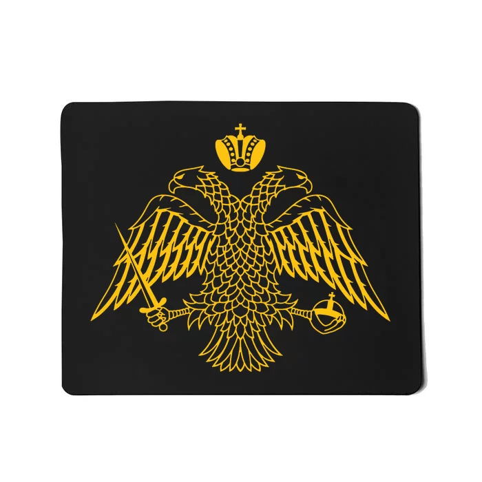 Double Headed Eagle Byzantine Christian Orthodox Emblem Mousepad