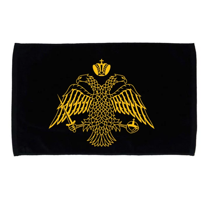 Double Headed Eagle Byzantine Christian Orthodox Emblem Microfiber Hand Towel