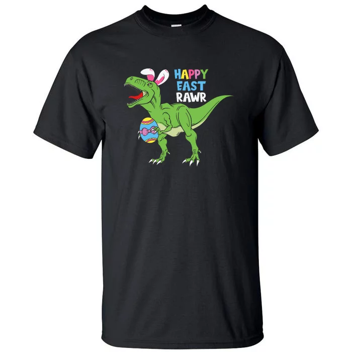 Dinosaur Happy East Rawr Easter Day Funny Ears Bunny T Rex Tall T-Shirt