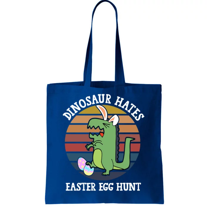 Dinosaur Hates Easter Egg Hunt T Rex Bunny Ears Easter Gift Tote Bag