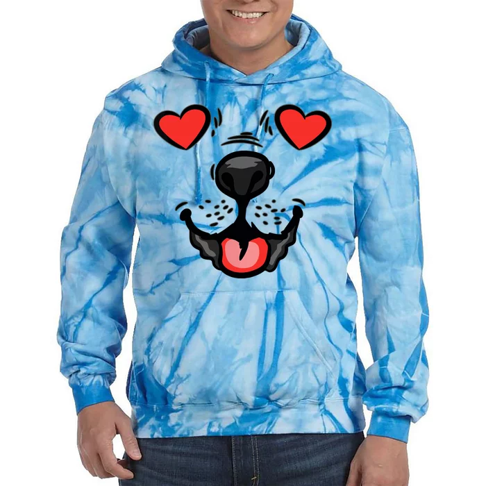 Dog Heart Eyes Valentines Day Cute Puppy Doggie Pet Lover Tie Dye Hoodie