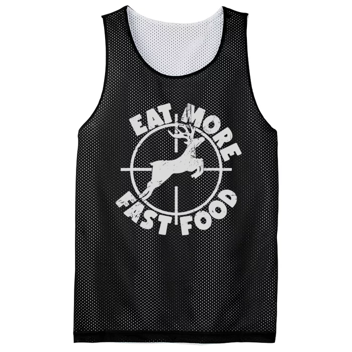 Deer Hunting Eat More Fast Food Funny Tee For Hunters Mesh Reversible Basketball Jersey Tank