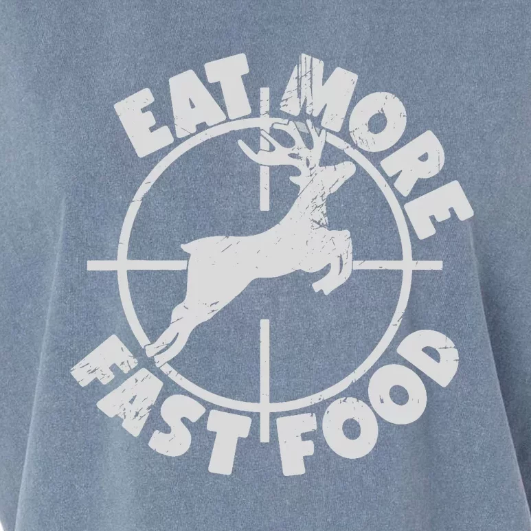 Deer Hunting Eat More Fast Food Funny Tee For Hunters Garment-Dyed Women's Muscle Tee