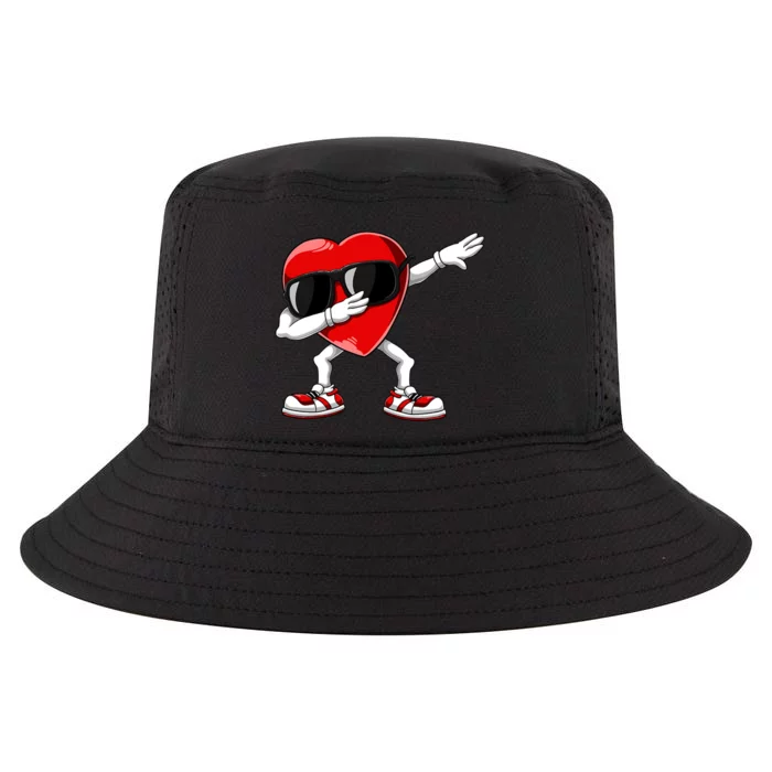 Dabbing Heart FunnyValentines Day Red Heart Cool Comfort Performance Bucket Hat