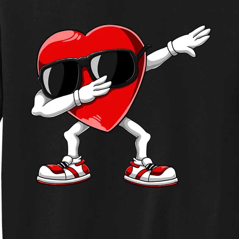 Dabbing Heart FunnyValentines Day Red Heart Sweatshirt