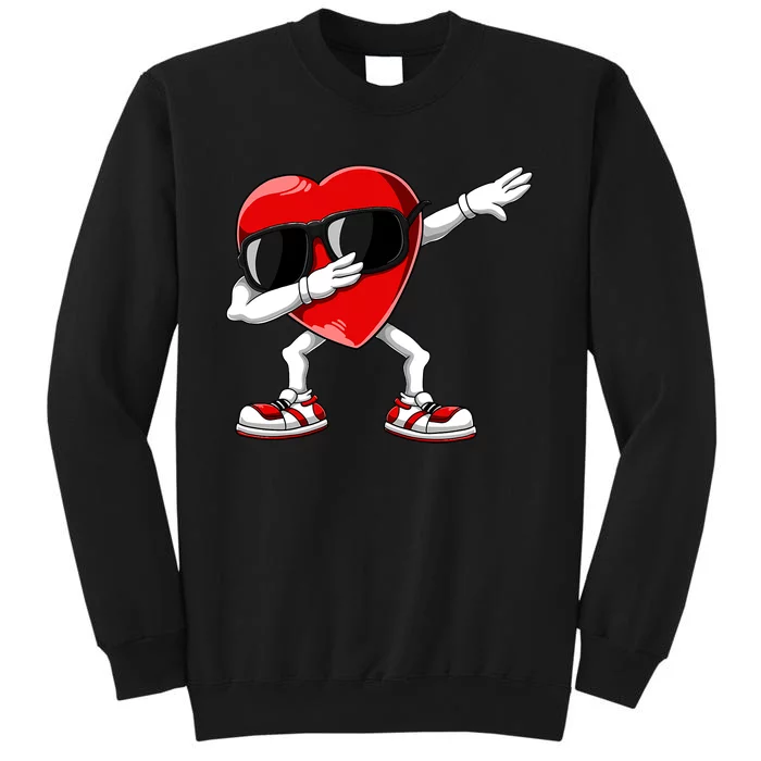 Dabbing Heart FunnyValentines Day Red Heart Sweatshirt