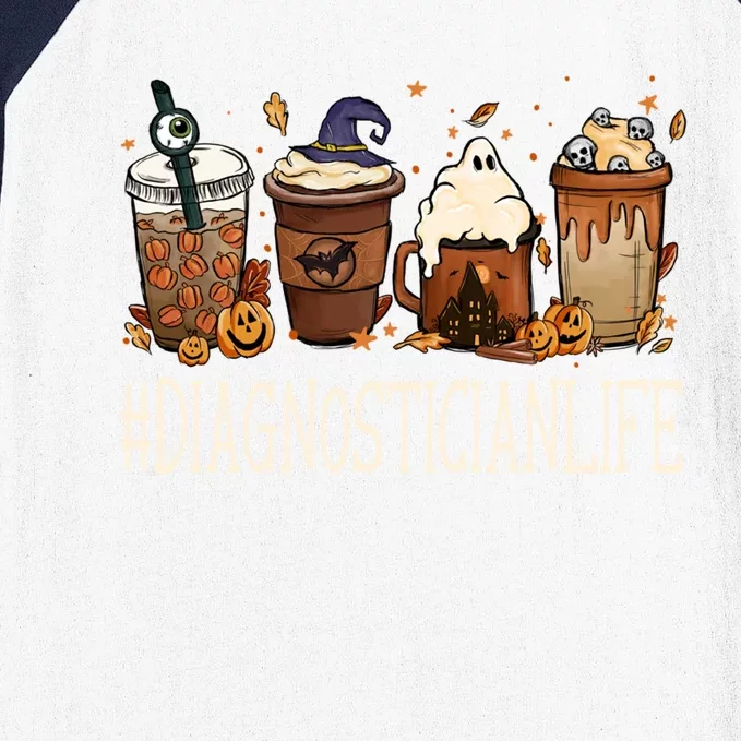 Diagnostician Horror Fall Coffee Spooky Halloween Pumpkin Gift Baseball Sleeve Shirt