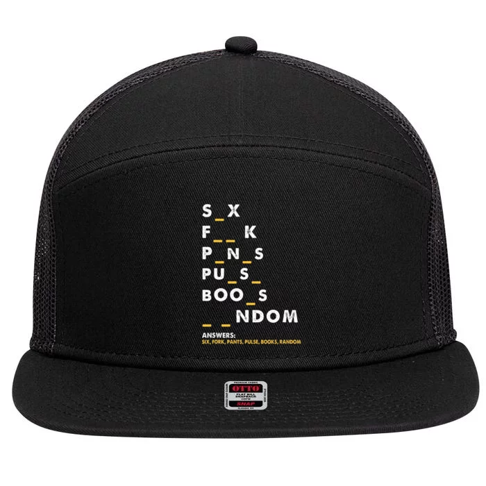 Dirty Humor For Dirty Mind Graphic 7 Panel Mesh Trucker Snapback Hat