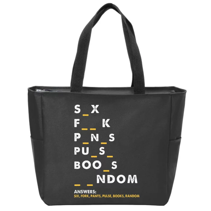 Dirty Humor For Dirty Mind Graphic Zip Tote Bag