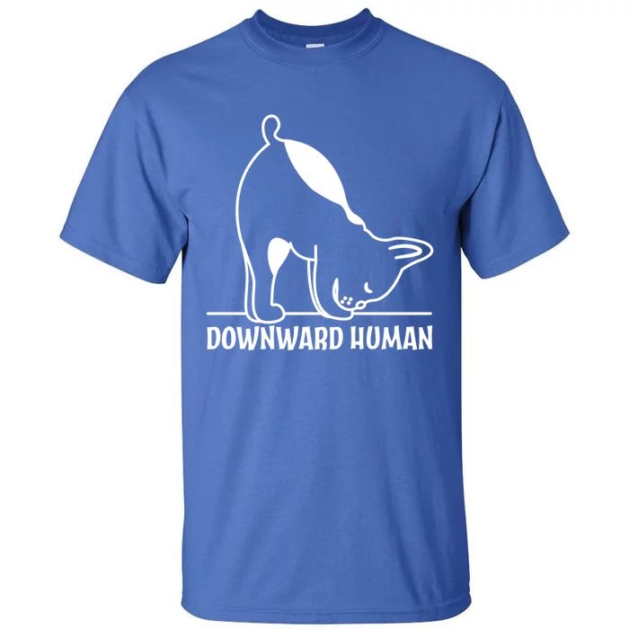 Downward Hu Funny Yoga Dog Lover Gift Tall T-Shirt