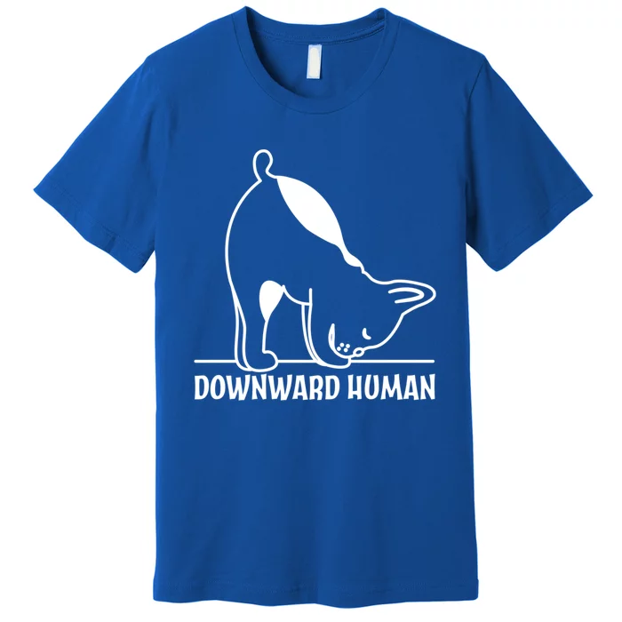 Downward Hu Funny Yoga Dog Lover Gift Premium T-Shirt