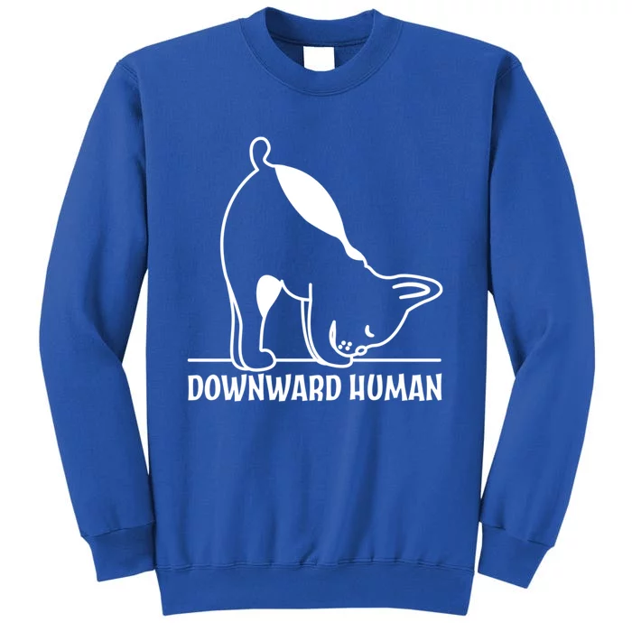 Downward Hu Funny Yoga Dog Lover Gift Tall Sweatshirt