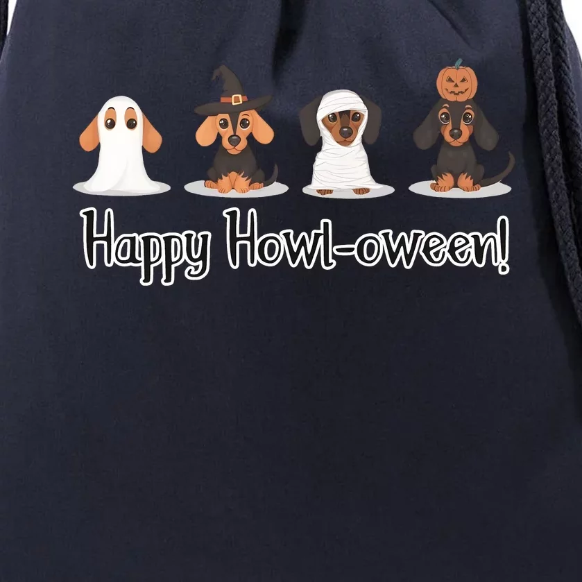 Dachshund Halloween Funny Witch Dog Lover Halloween Spooky Season Drawstring Bag