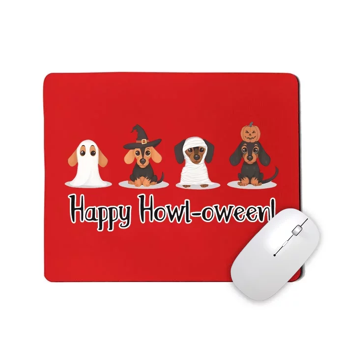 Dachshund Halloween Funny Witch Dog Lover Halloween Spooky Season Mousepad