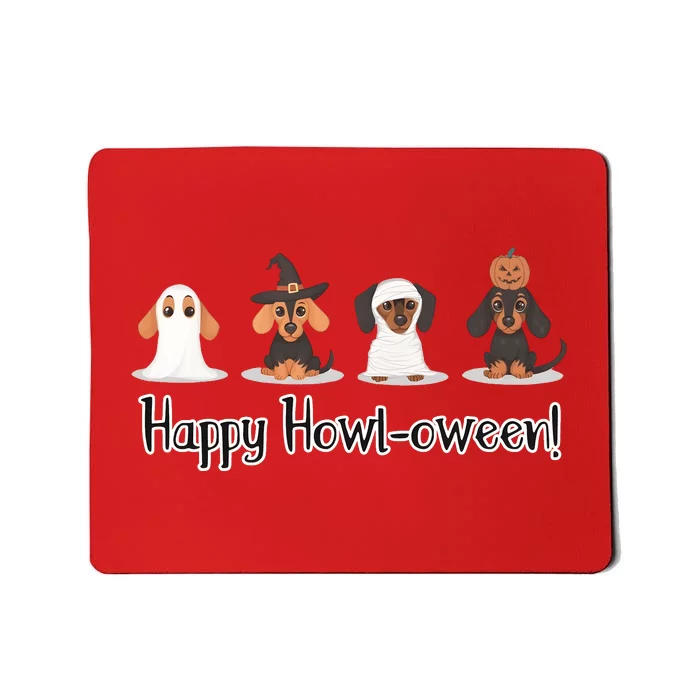 Dachshund Halloween Funny Witch Dog Lover Halloween Spooky Season Mousepad