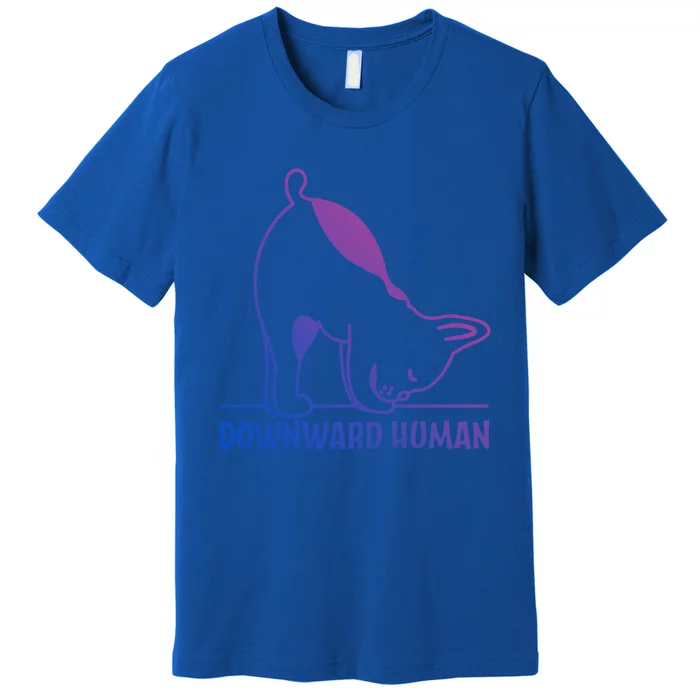 Downward Hu Funny Yoga Dog Lover Meaningful Gift Premium T-Shirt